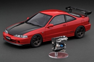 予約 イグニッションモデル1/18 ホンダ インテグラ タイプR DC2 (レッド) B18C VTECエンジン付属｜ミニカーショップ  ディーズ・サーキット